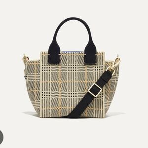 Rothy’s mini handbag in ivory glen plaid